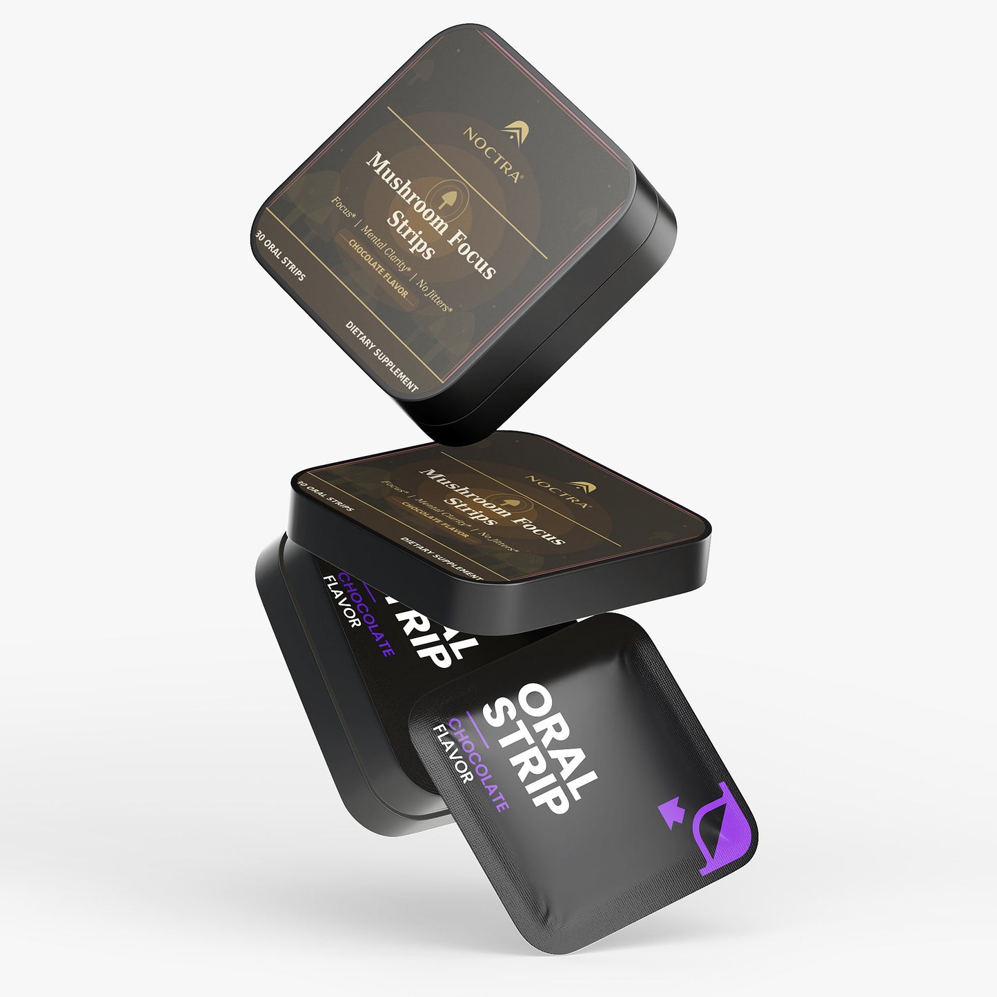 NOCTRA® MUSHROOM FOCUS STRIPS (CHOCOLATE FLAVOR)