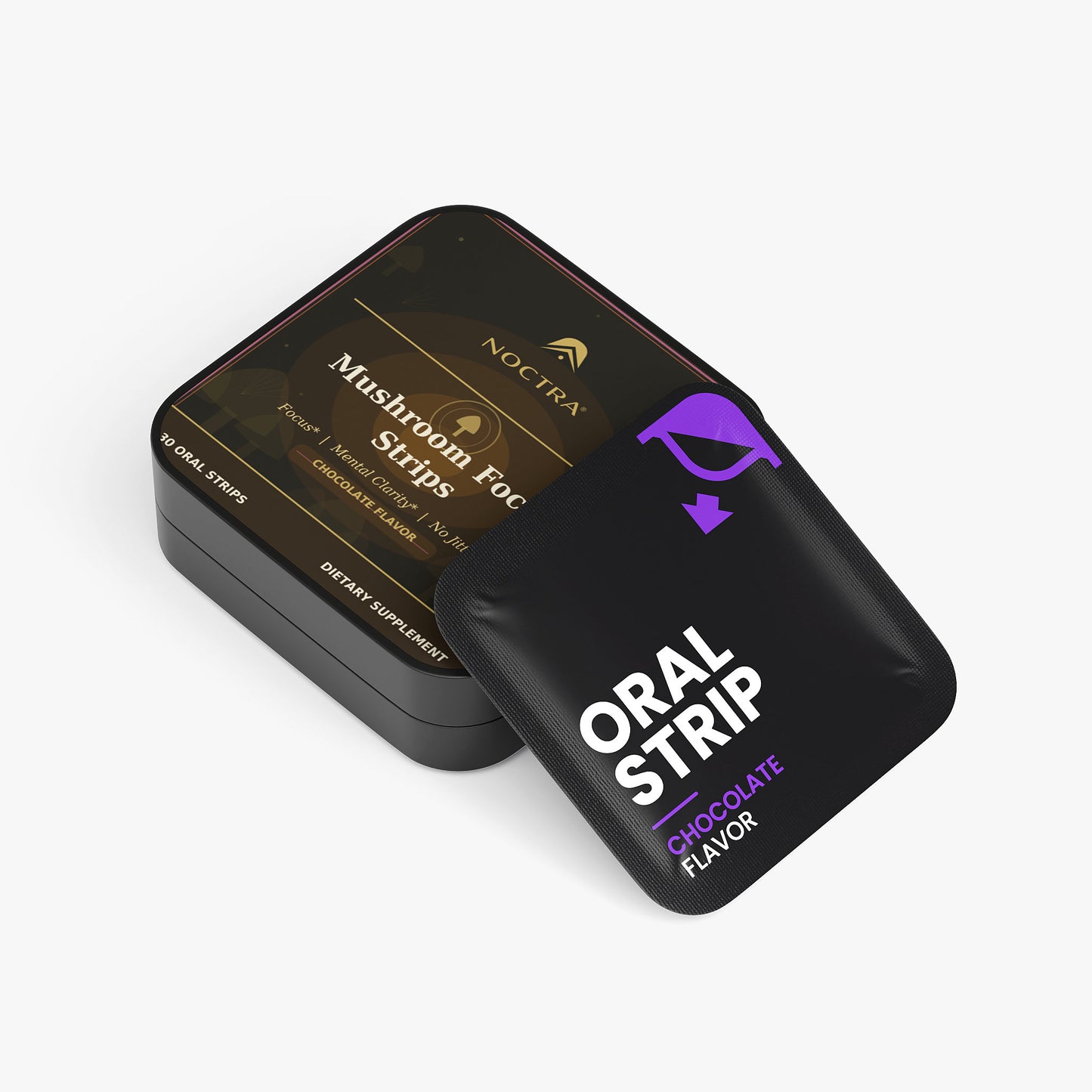 NOCTRA® MUSHROOM FOCUS STRIPS (CHOCOLATE FLAVOR)